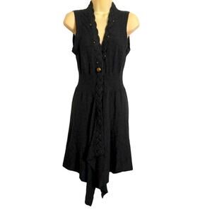 FYLO Charcoal Gray Asymmetrical Sweater Vest Woman's Size Small Y2K